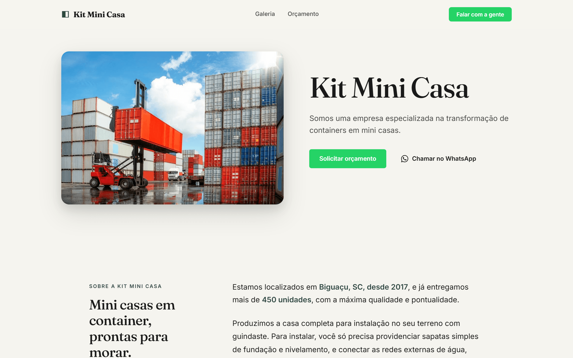 Site Kit Mini Casa